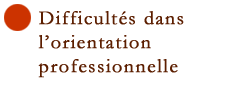 Difficultés dans lʼorientation professionnelle
