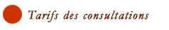 Tarifs des consultations